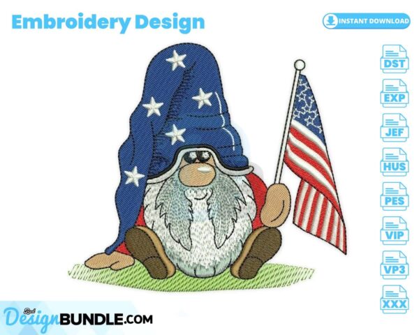 american-gnome-embroidery-design