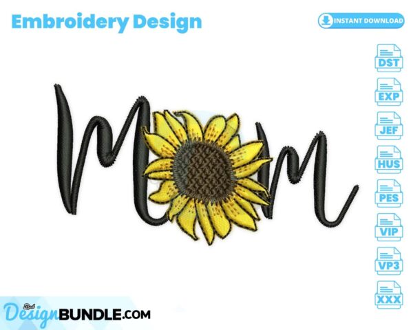 mom-sunflower-embroidery-design