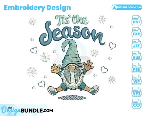 tis-the-season-gnome-embroidery-design