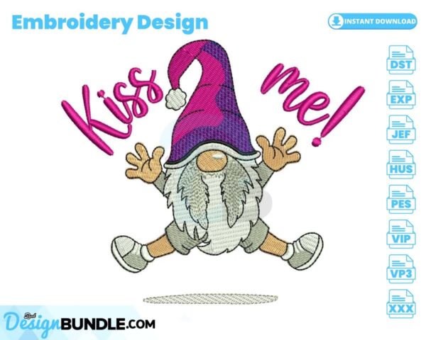 kiss-me-gnome-embroidery-design