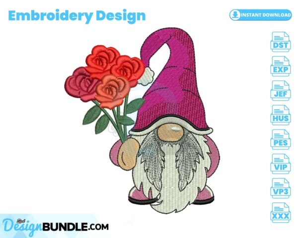 roses-gnome-embroidery-design