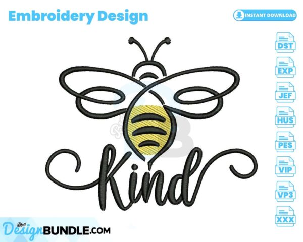 bee-kind-embroidery-design
