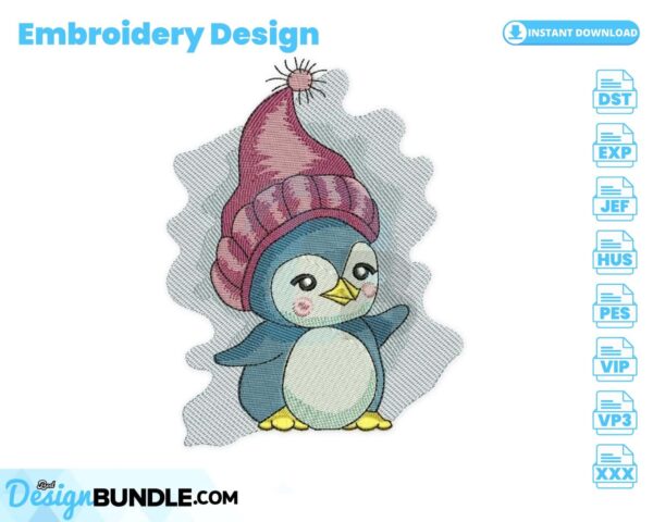 christmas-penguin-embroidery-design