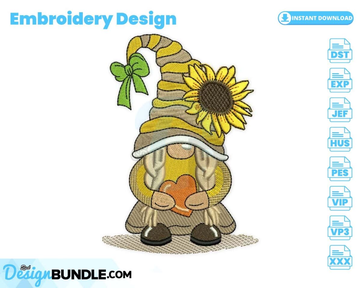 sunflower-girl-gnome-embroidery-design