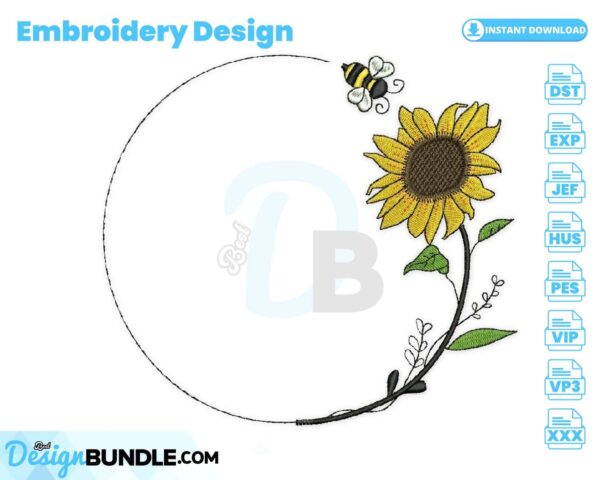 sunflower-wreath-embroidery-design