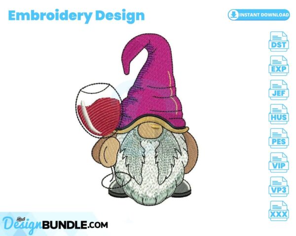 wine-gnome-embroidery-design