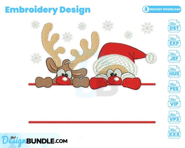 santa-and-deer-frame-monogram-embroidery-design