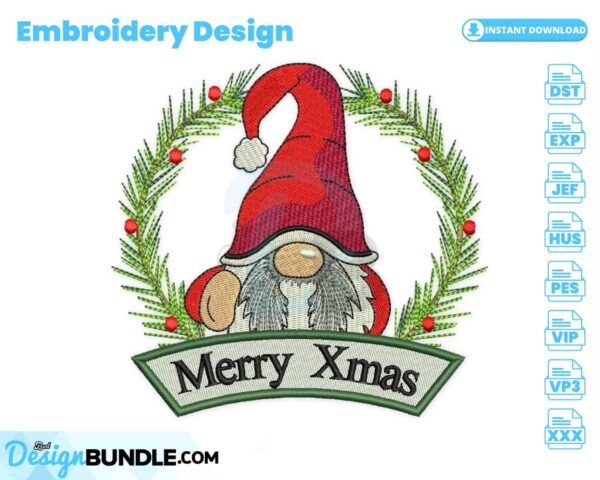 merry-xmas-wreath-gnome-embroidery-design