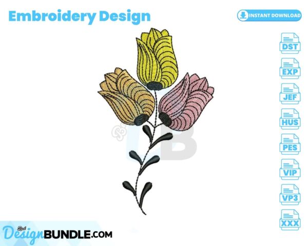 tulip-flower-embroidery-design