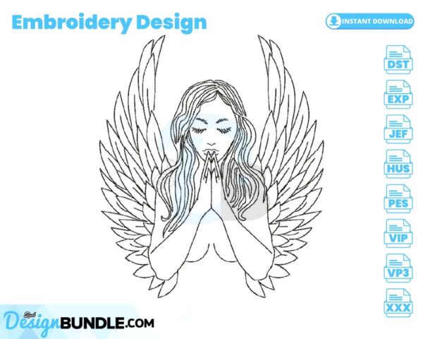 praying-angel-embroidery-design