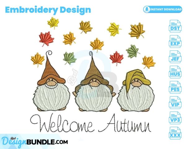 welcome-autumn-gnome-embroidery-design
