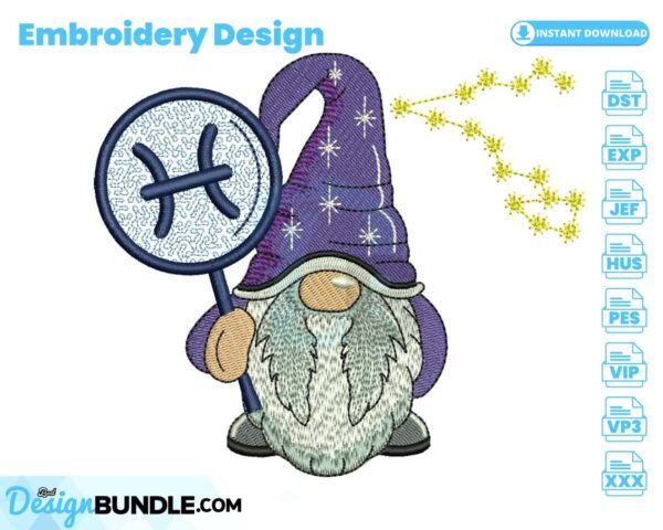 pisces-horoscope-gnome-embroidery-design
