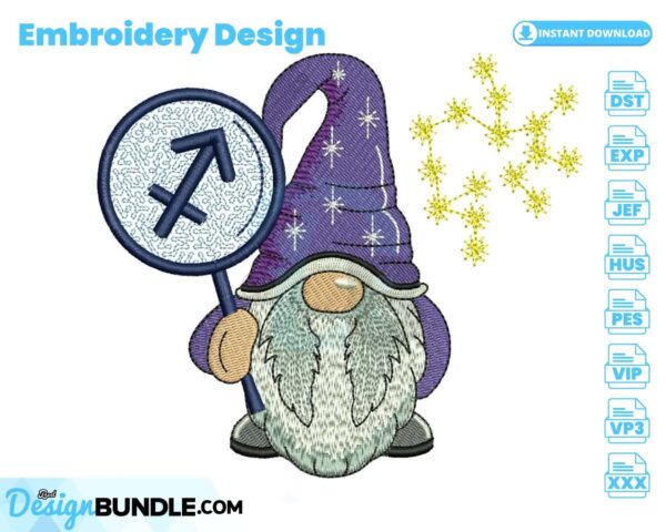 sagittarius-horoscope-gnome-embroidery-design