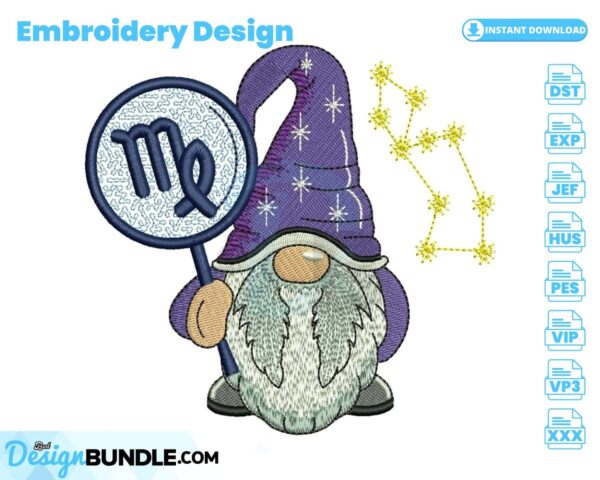 virgo-horoscope-gnome-embroidery-design