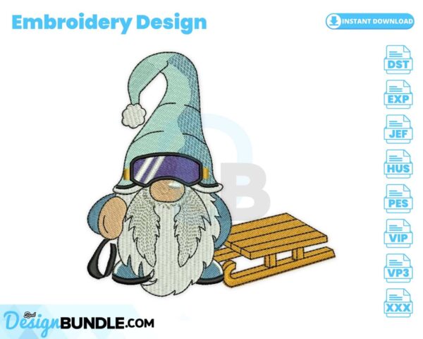 sled-winter-gnome-embroidery-design
