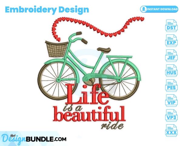 life-is-a-beautiful-ride-embroidery-design