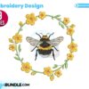 floral-bee-wreath-embroidery-design