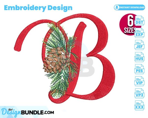 christmas-alphabet-letter-b-embroidery-design
