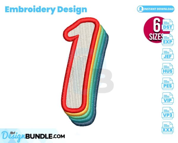 retro-number-one-embroidery-design