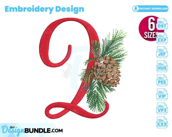 christmas-alphabet-number-two-embroidery-design