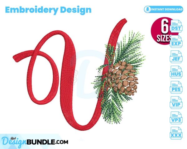 christmas-alphabet-letter-u-embroidery-design