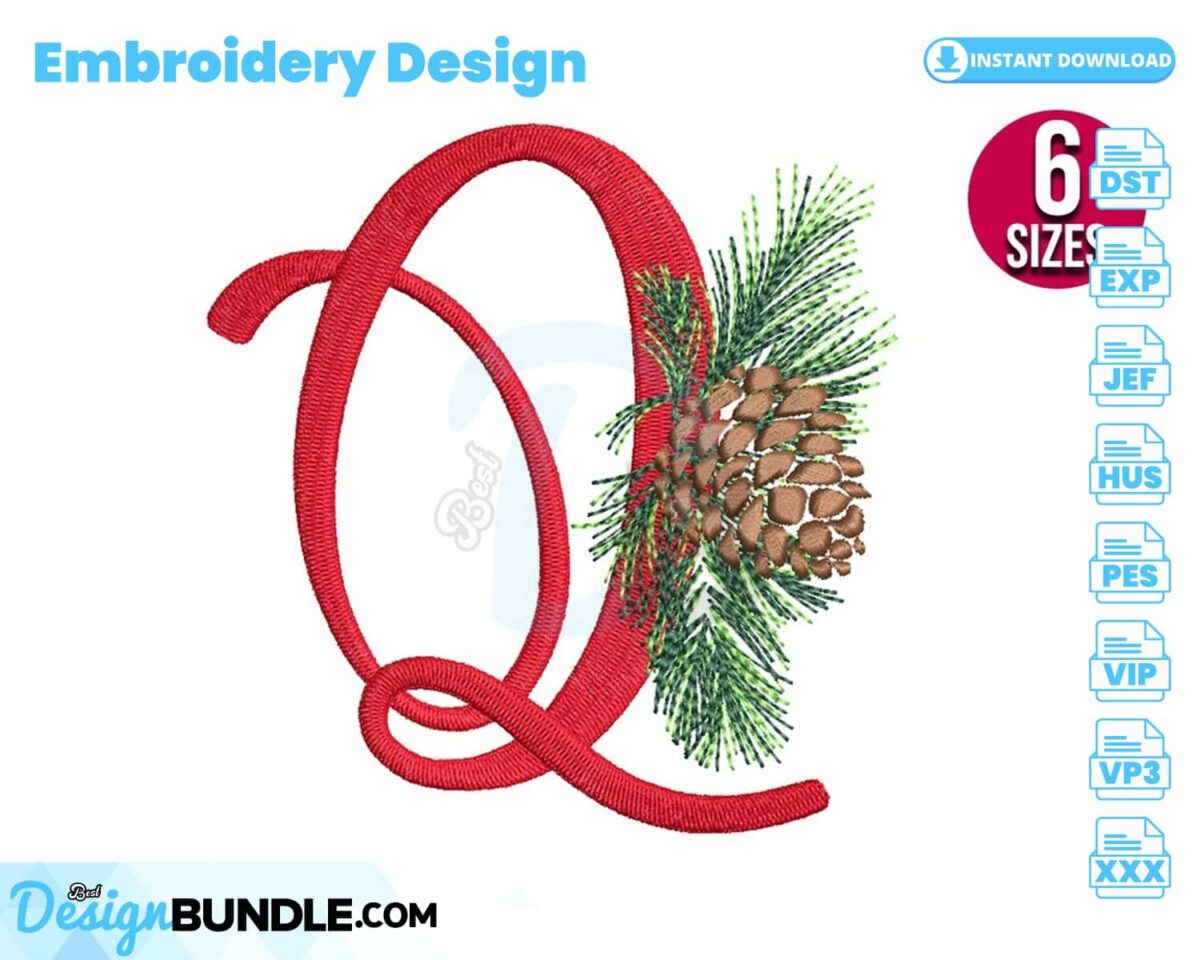 christmas-alphabet-letter-q-embroidery-design