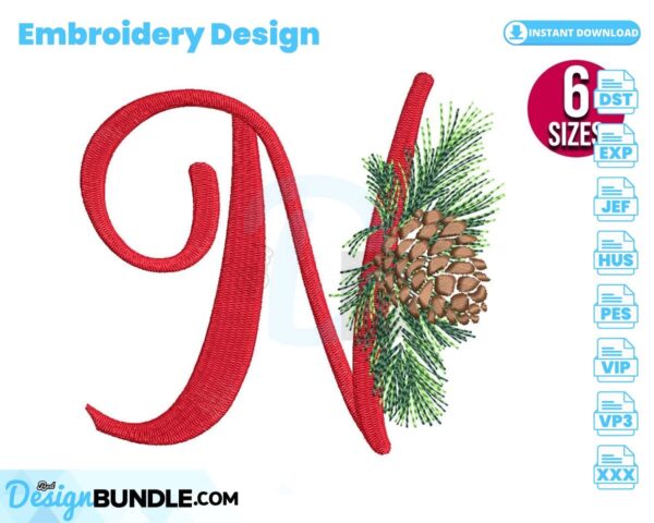 christmas-alphabet-n-letter-embroidery-design