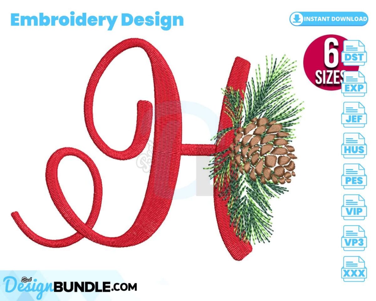christmas-alphabet-h-letter-embroidery-design