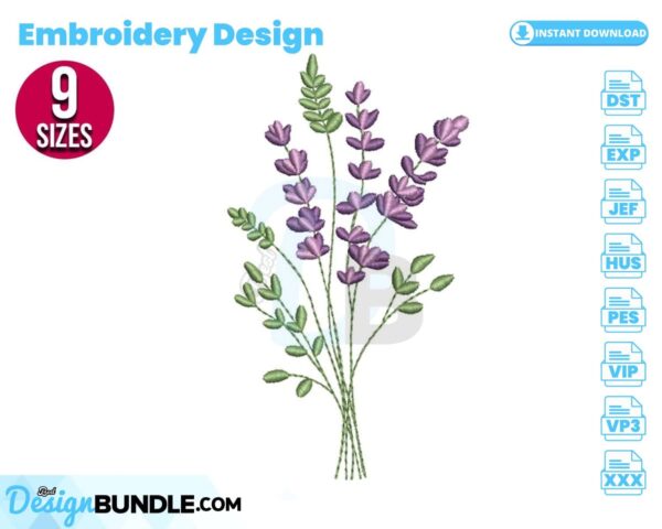 lavender-bunch-embroidery-design