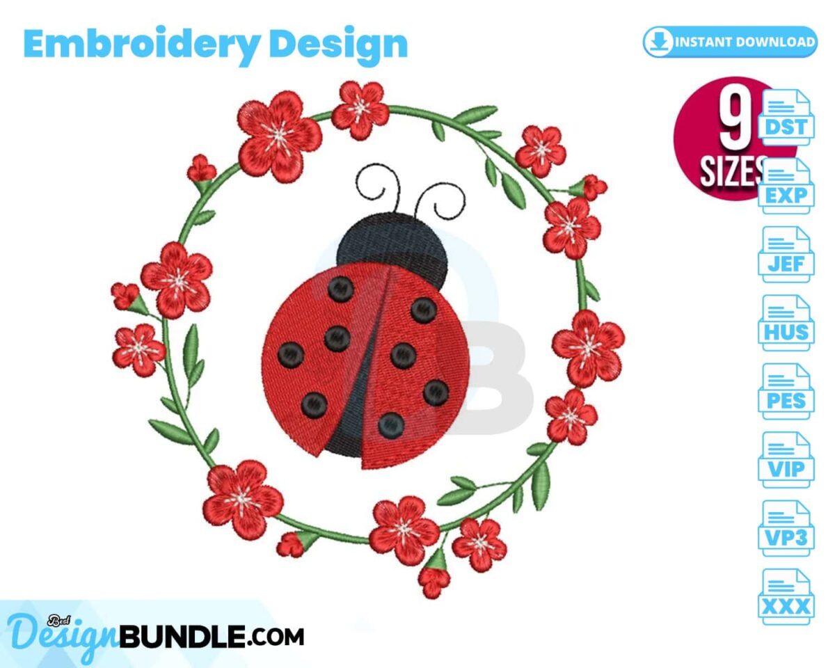 ladybug-wreath-embroidery-design