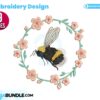 bee-wreath-embroidery-design