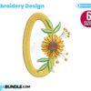 sunflower-alphabet-number-zero-embroidery-design