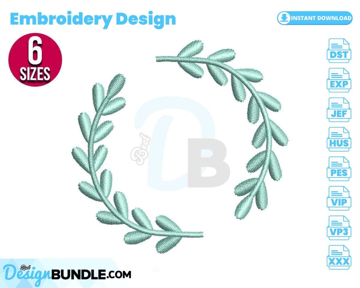 leaf-wreath-embroidery-design