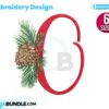 christmas-alphabet-number-zero-embroidery-design
