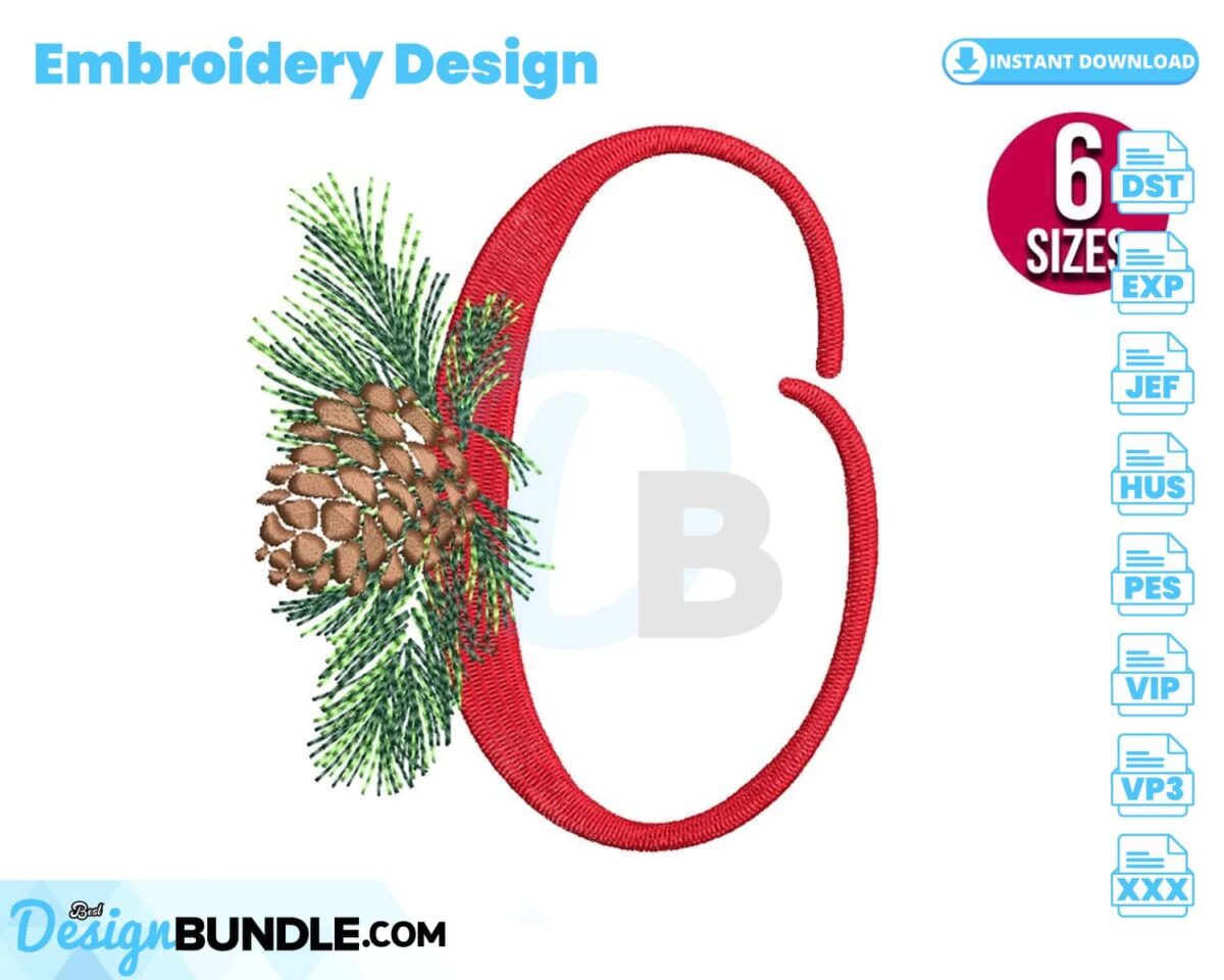 christmas-alphabet-number-zero-embroidery-design