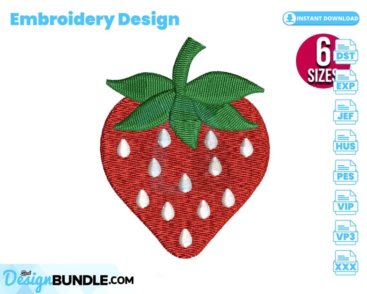 strawberry-embroidery-design