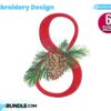 christmas-alphabet-number-eight-embroidery-design