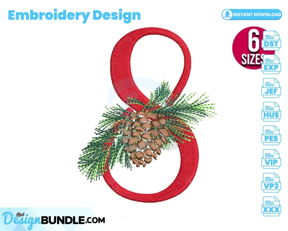 christmas-alphabet-number-eight-embroidery-design