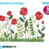 rose-flower-bunch-embroidery-design