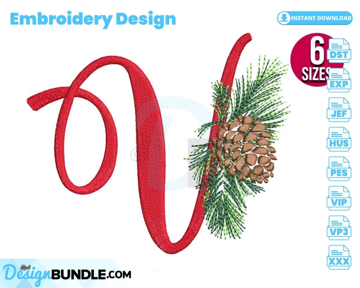christmas-alphabet-letter-v-embroidery-design