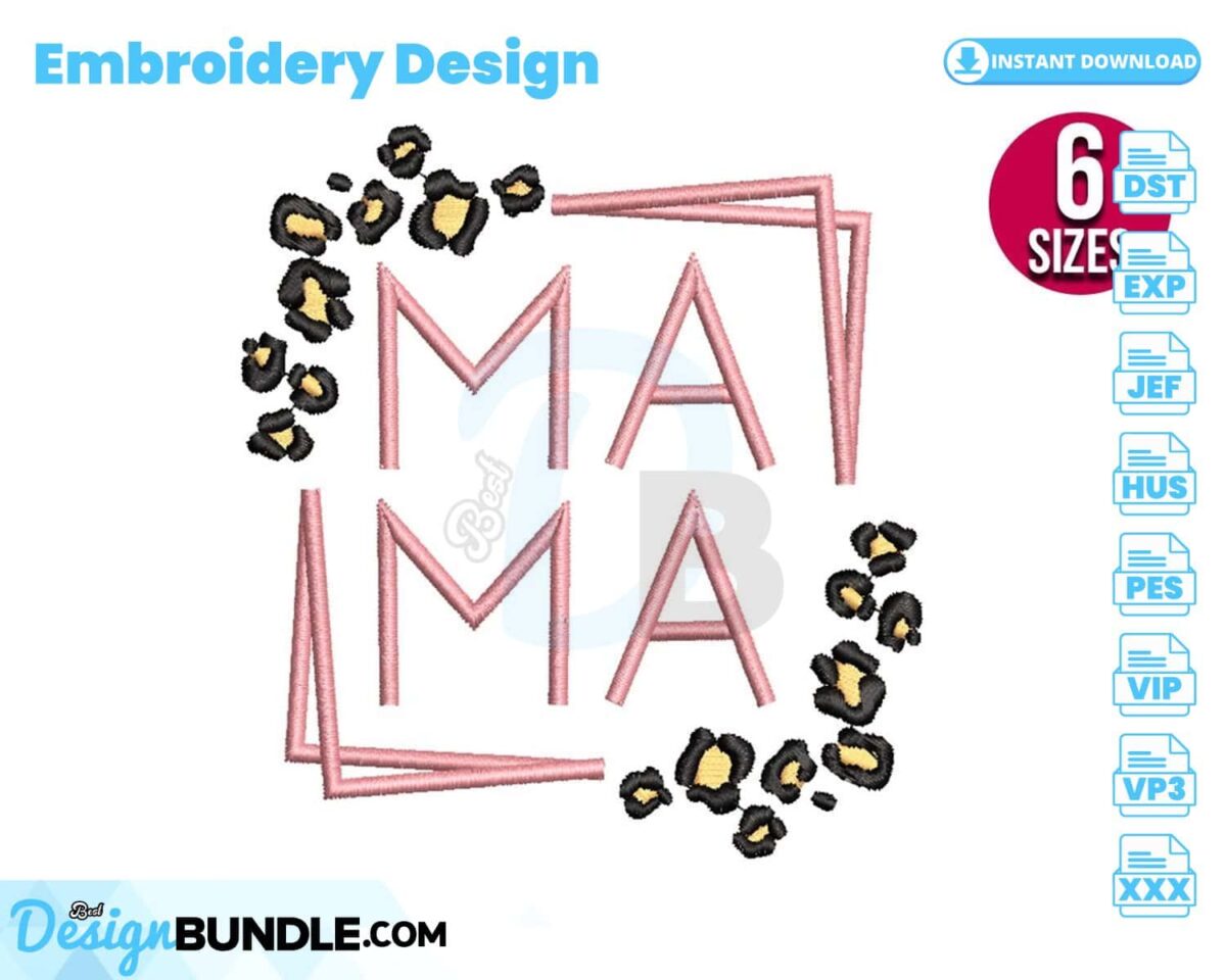 mama-with-leopard-print-embroidery-design