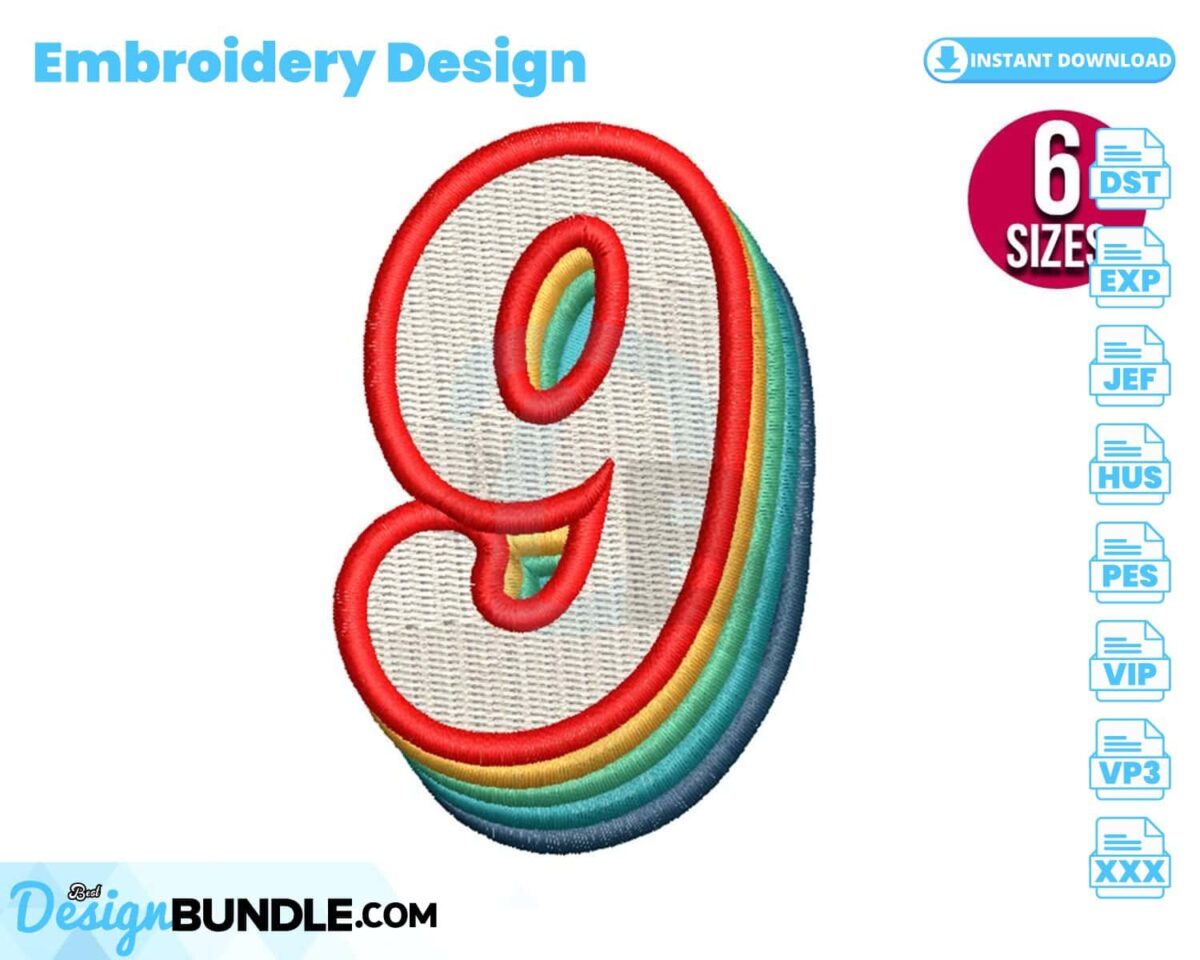 retro-number-nine-embroidery-design