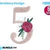 floral-number-5-embroidery-design