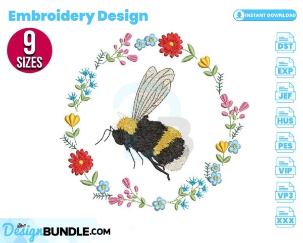 bee-with-floral-wreath-embroidery-design