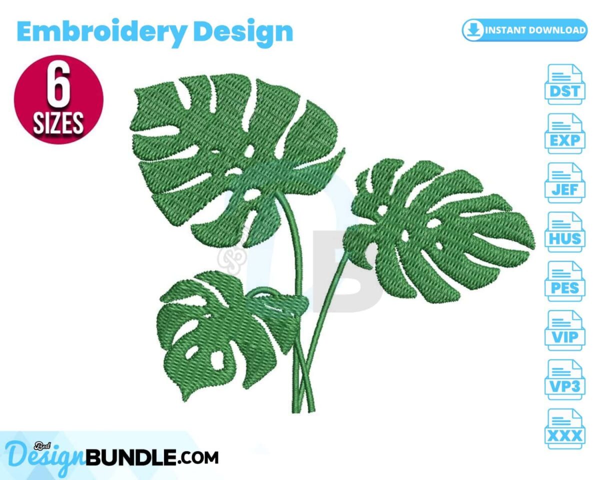 monstera-plant-embroidery-design