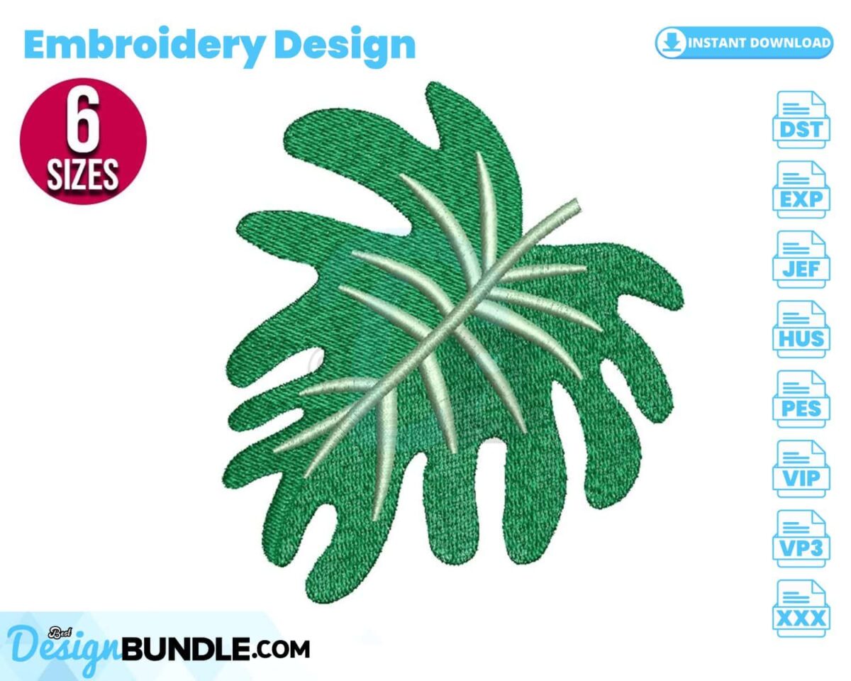 tropical-leaf-embroidery-design