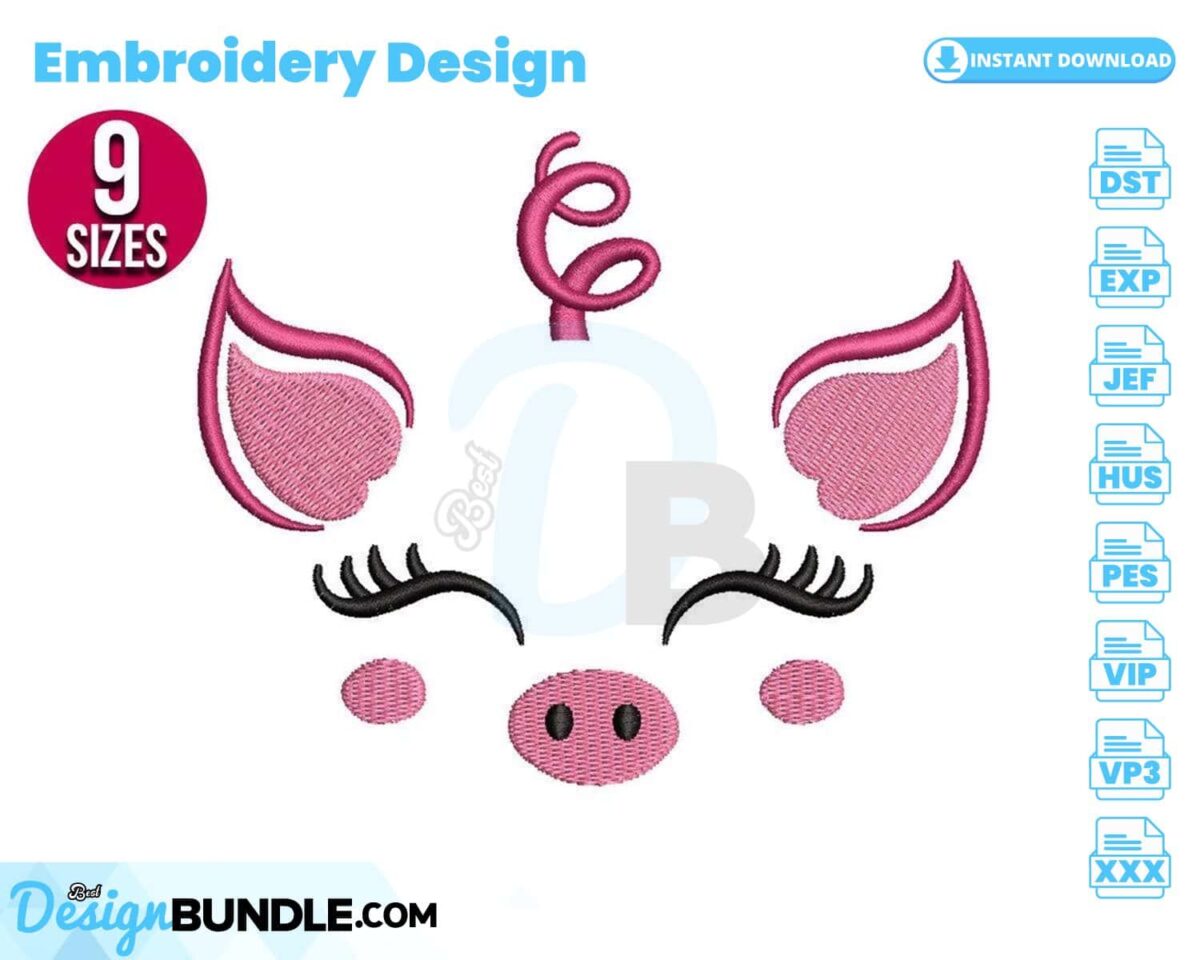 pig-face-embroidery-design