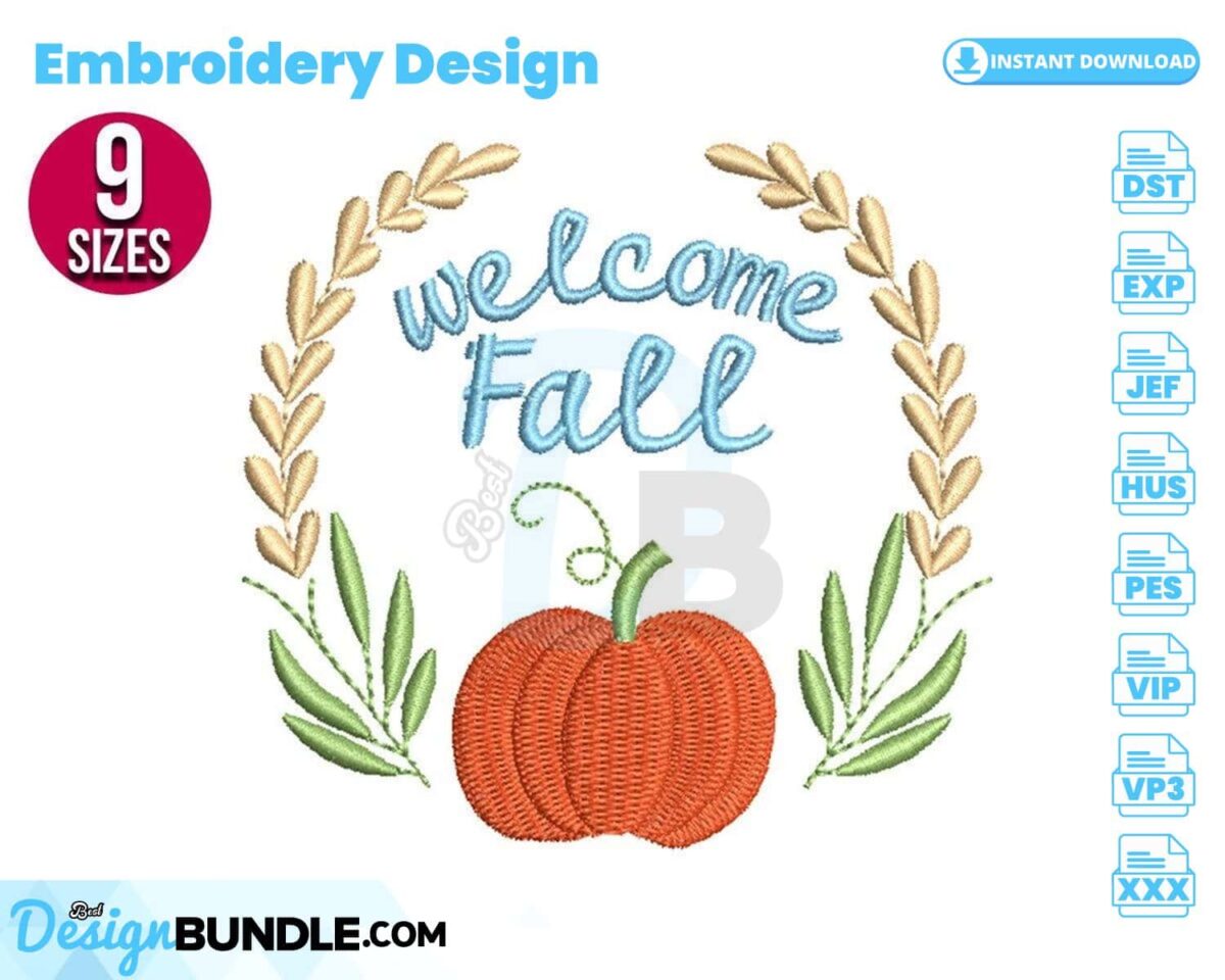 welcome-fall-embroidery-design