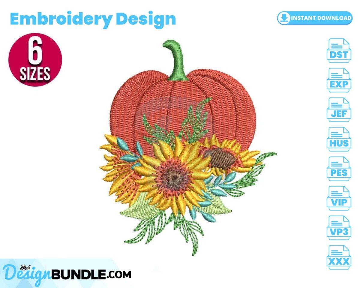 pumpkin-with-sunflowers-embroidery-design