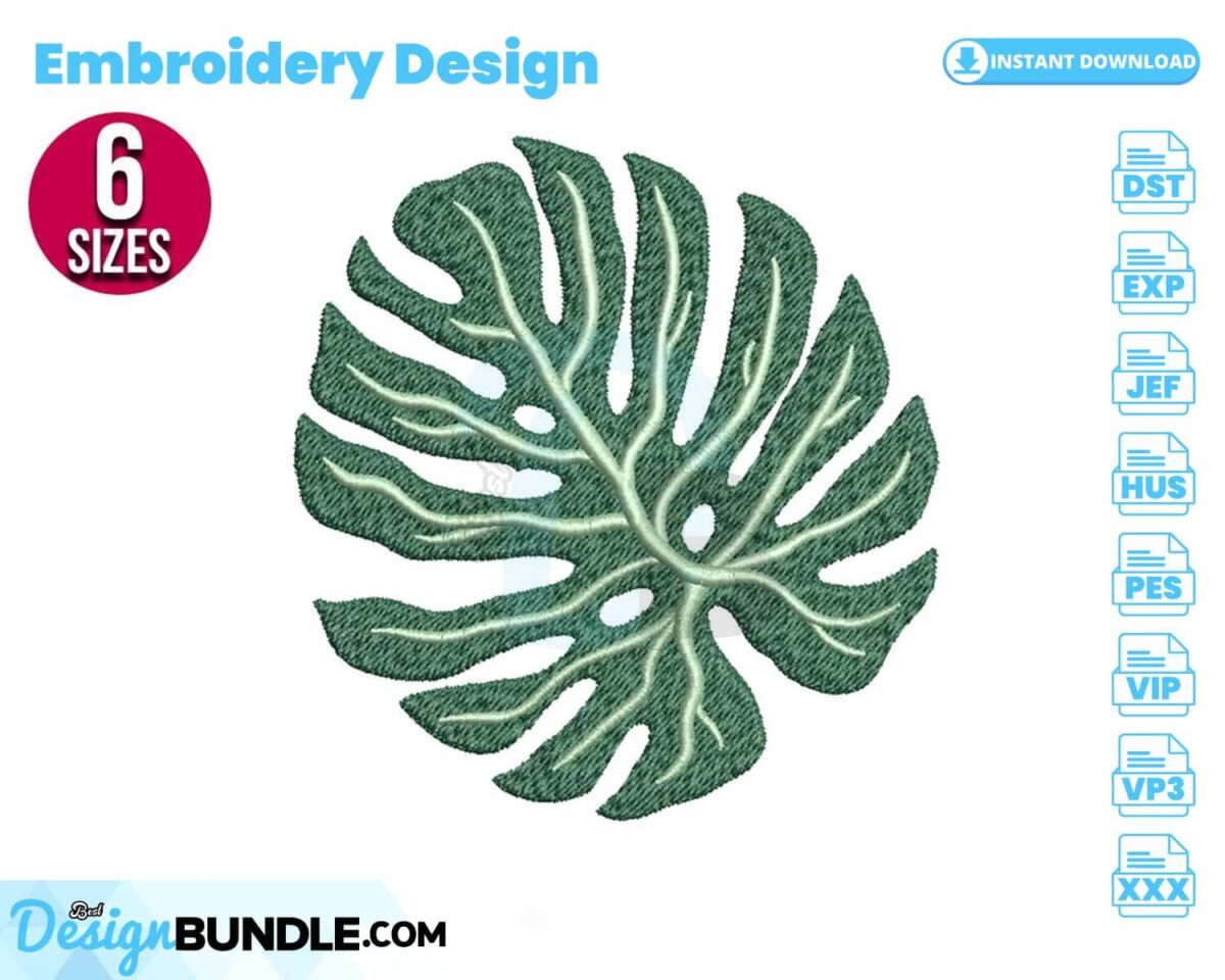 monstera-leaf-embroidery-design